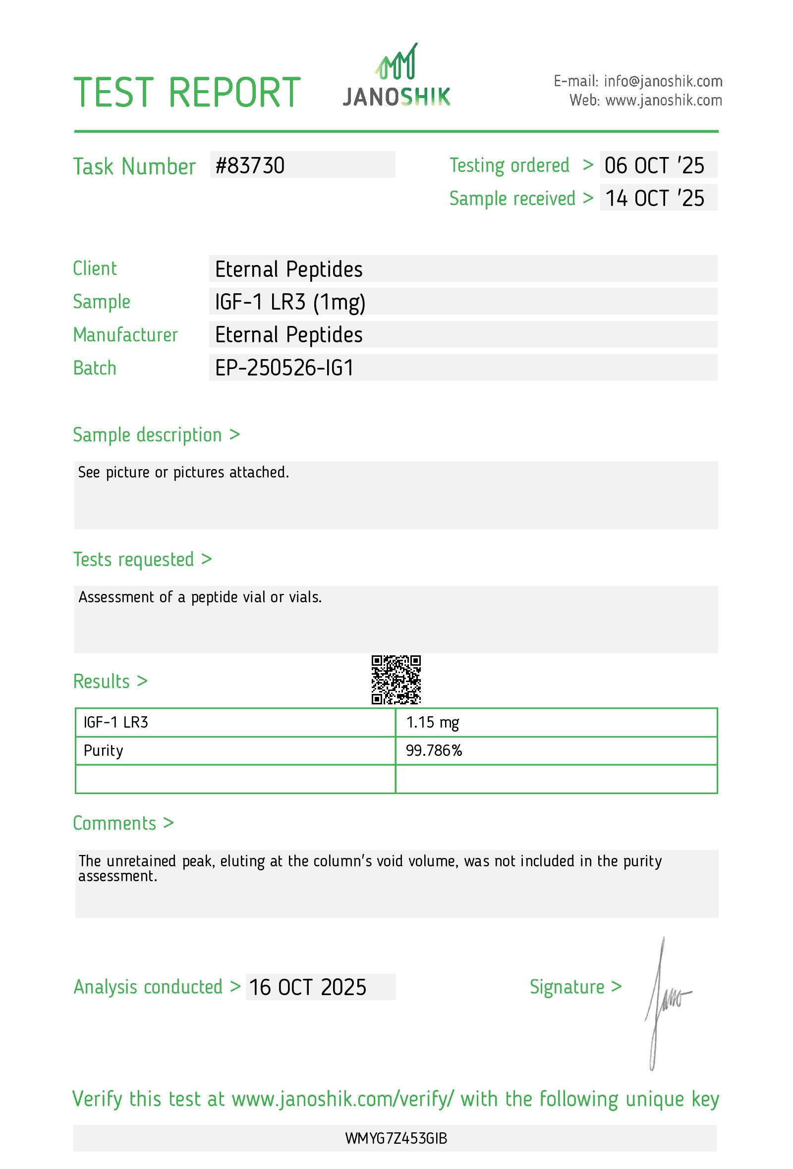 IGF-1 LR3 (1mg) - Image 2